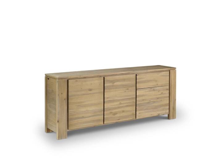 Buffet en acacia 2 portes et 2 tiroirs beige