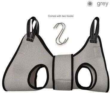 Uplift Essentials Pet Grooming Hammock Helper For Cats And Small Dogs light Grey m