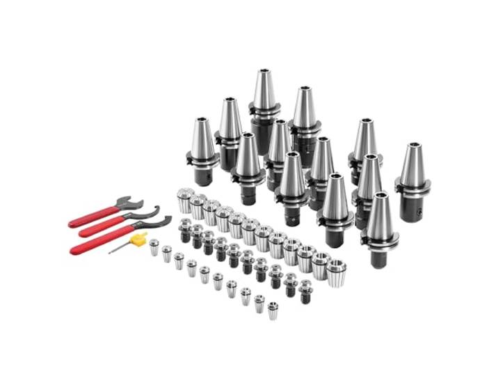 VEVOR Porte-pinces de Serrage CAT40 ER16/32\, 35PCS\, SLN FMB ER16/32 APU\, Porte-outil Mandrin à Pince Acier à Ressort avec 10 Goujons de Traction 3 Clés pour Fraiseuse\, Perceuses à Colonne\, Aléseuse