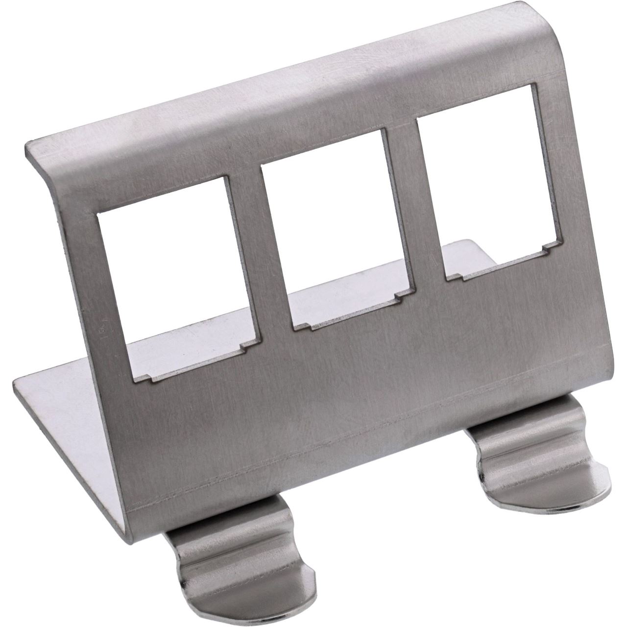 InLine Keystone SNAP-In Metall-Modulhalter, 3-fach für Hutschiene