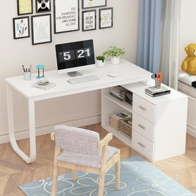 "55.1""W 41.3""D Timechee L-Shape Executive Desk Workstation Computer"