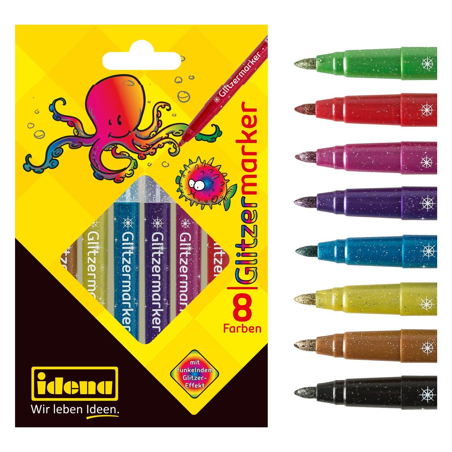 Idena Glitzermarker 8 Farben (8x) (60053)