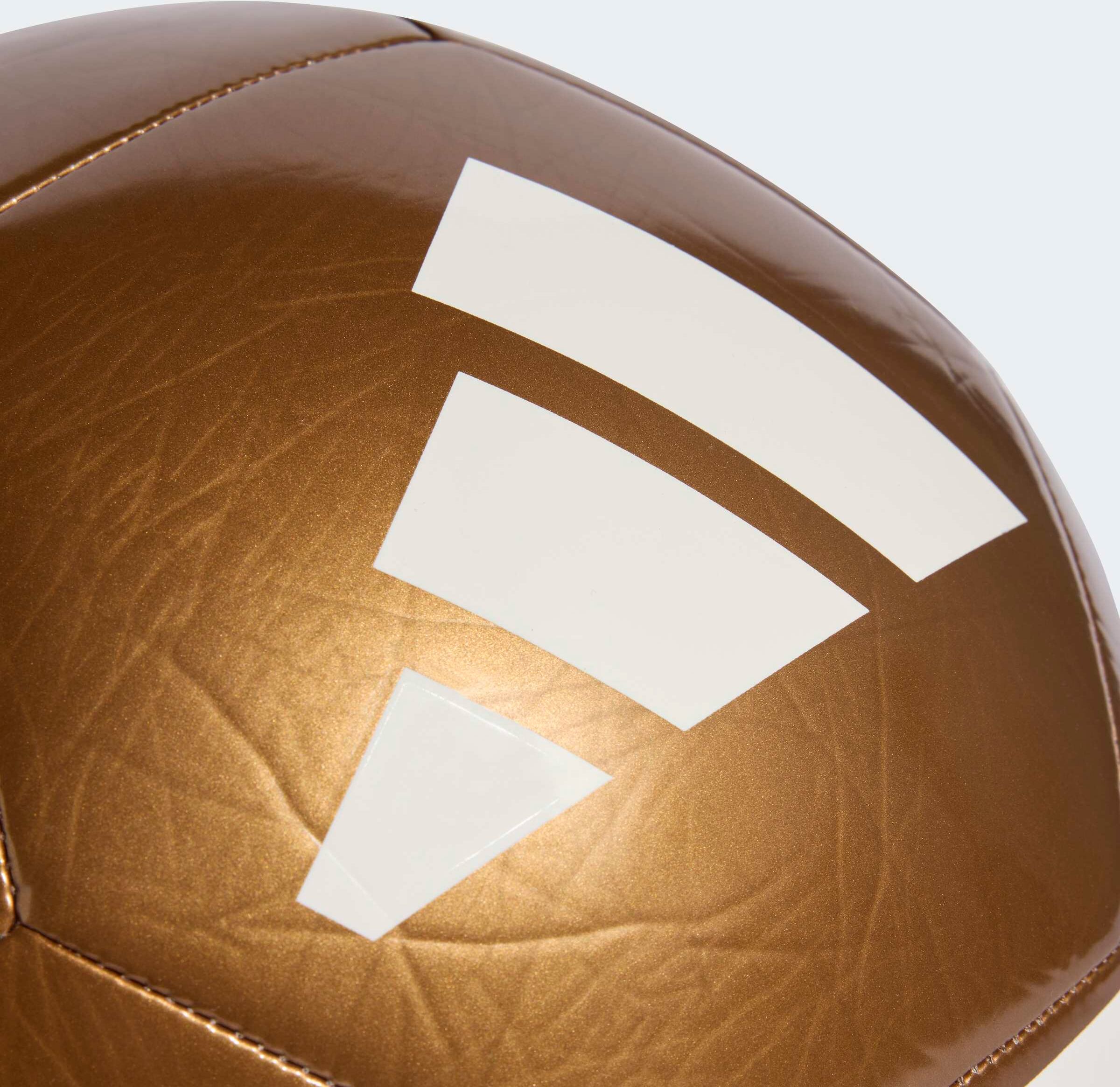Fußball ADIDAS PERFORMANCE "EPP CLUB" Gr. 5, gold (tactile gold metallic, weiß), Bälle, 5, 0,4 g, Kunststoff, Fußball, B:22,3cm H:17,3cm T:22cm