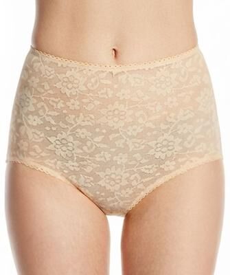 Plus Size Women's V Shaped Leg Panty Brief Extra Firm Shaping Style 41 by Rago in Beige (Size L)