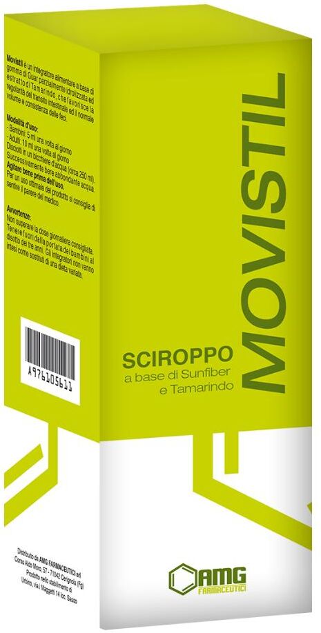 AMG FARMACEUTICI Srl Movistil Sciroppo 200ml – Integratore Naturale per Intestino Pigro e Stitichezza