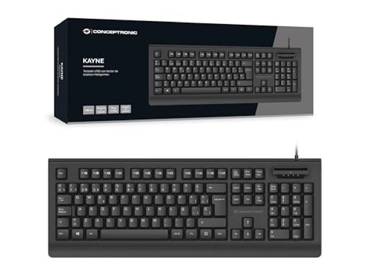 CONCEPTRONIC USB-toetsenbord, Smart ID-kaartlezer Spaans
