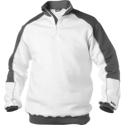 DASSY® Basiel Zweifarbiges Sweatshirt - weiß/zementgrau - 3XL