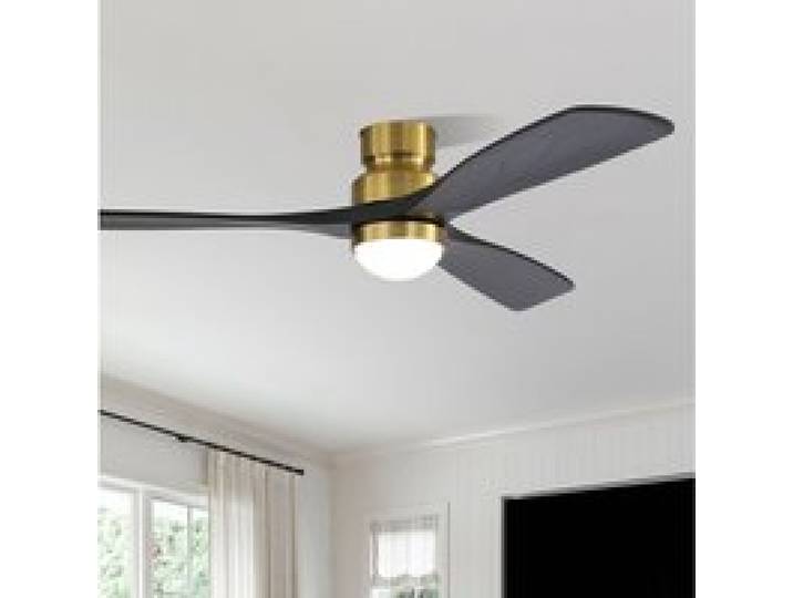 Ventilateur plafond 52 pouces LED réglage de luminosité moteur DC minuterie 1/4/8 h 6 niveaux de vitesse