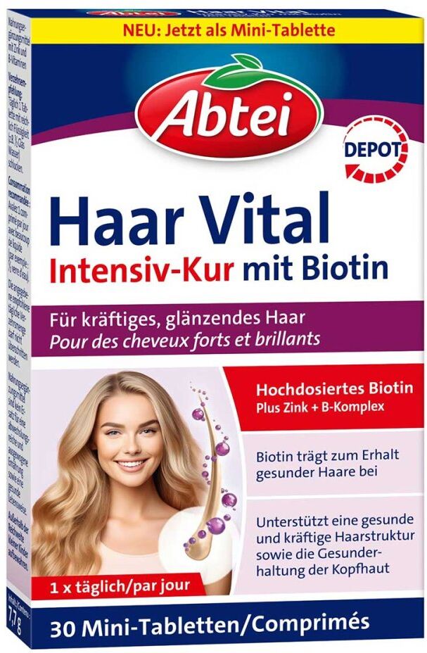 Abtei Haar Vital Intensiv-Kur mit Biotin Tabletten