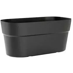 Tera, Gartenhandwerkzeug, Pflanztrog Sirio, Breite: 780 mm, fog grey aus recyceltem Kunststoff, für den Innen- und Aussenber