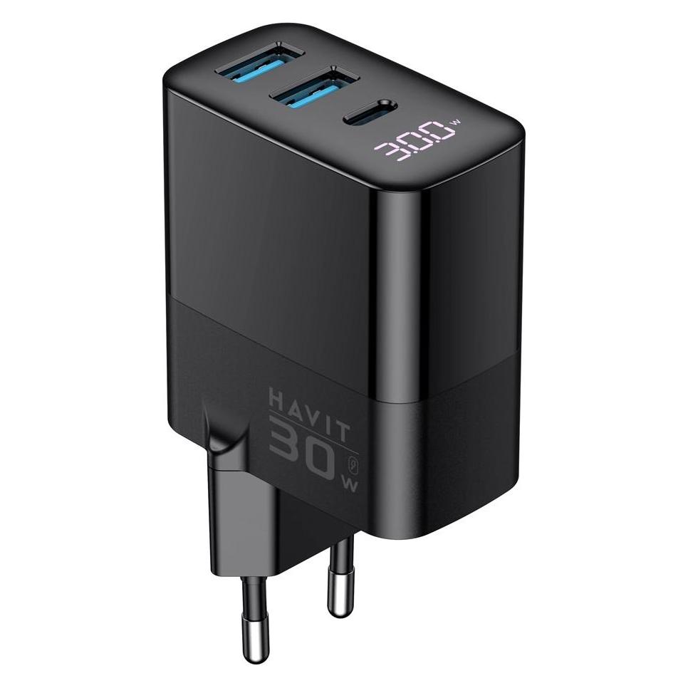 Havit USB-A1+USB-A2+USB-C UCLE001 EU (30 W, 3 Ports) (UCLE001 EU)