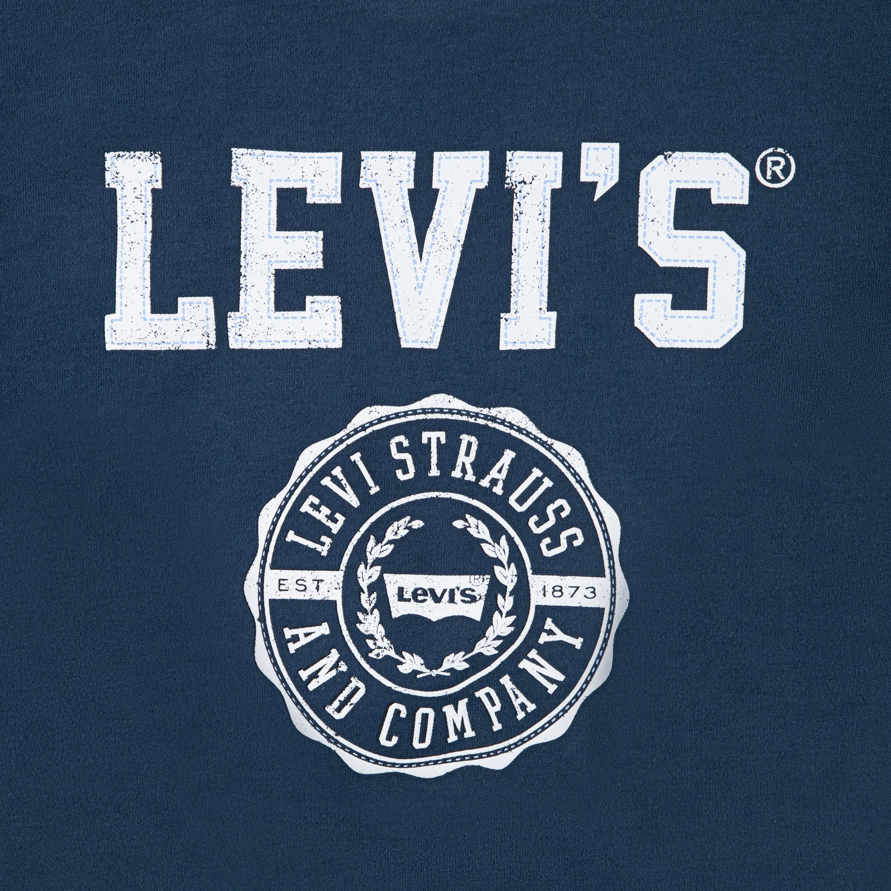Sweatshirt LEVI'S KIDS "LVG COLLEGIATE CREW", Jungen, Gr. 10 (140), blau (big dipper), Sweatware, Obermaterial: 60% Baumwolle, 40% Polyester, bedruckt, regular fit normal, Rundhals, Rippbündchen, Sweatshirts Sweatshirt, mit Markenprint, for Girls big dipp