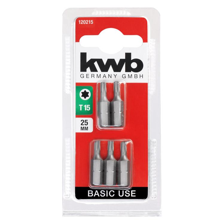 kwb 120215 Sechskant-Bit Chrom-Vanadium Stahl 5 St. (120215)