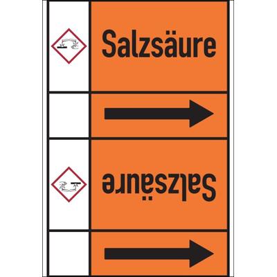 Rohrleitungskennzeichen Salzsäure - 33000x105 mm Folie selbstklebend