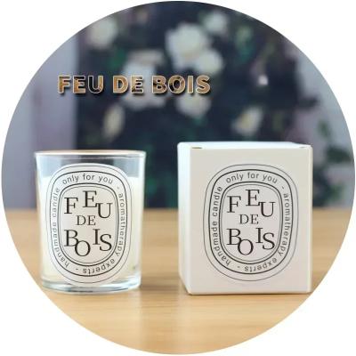 The Handy Homestead Romantic Scented Candle Light Aromatic Gift For Wedding & Guests FEU DE BOIS