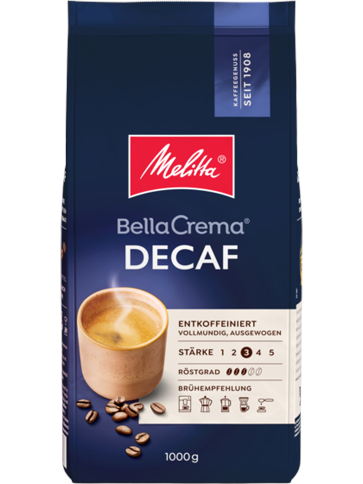 Melitta Bella Crema Decaffeinato 1 kg