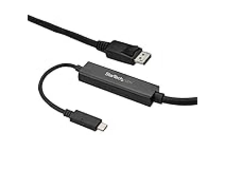 StarTech Câble USB-C vers DisplayPort 1.2, 4K 60Hz, DP Alt Mode, Noir, 3m