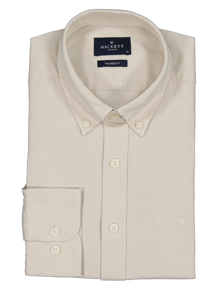 Hackett London Hemd - Tailored fit - in Beige - M
