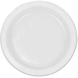 MONOUSO - Günstiger Wiederverwendbarer Flacher Teller aus Weißem PS 16,5cm (800 Stück)