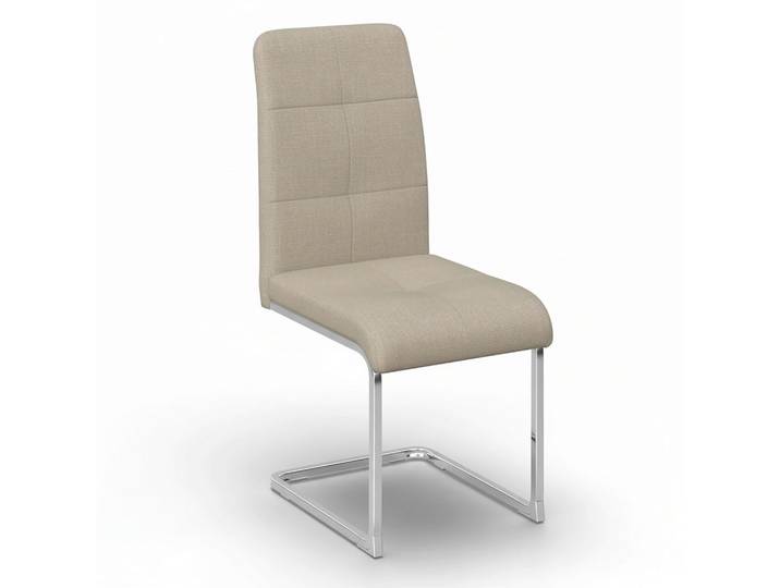 Schwingstuhl Lucie Creme Leinenoptik Gepolstert
