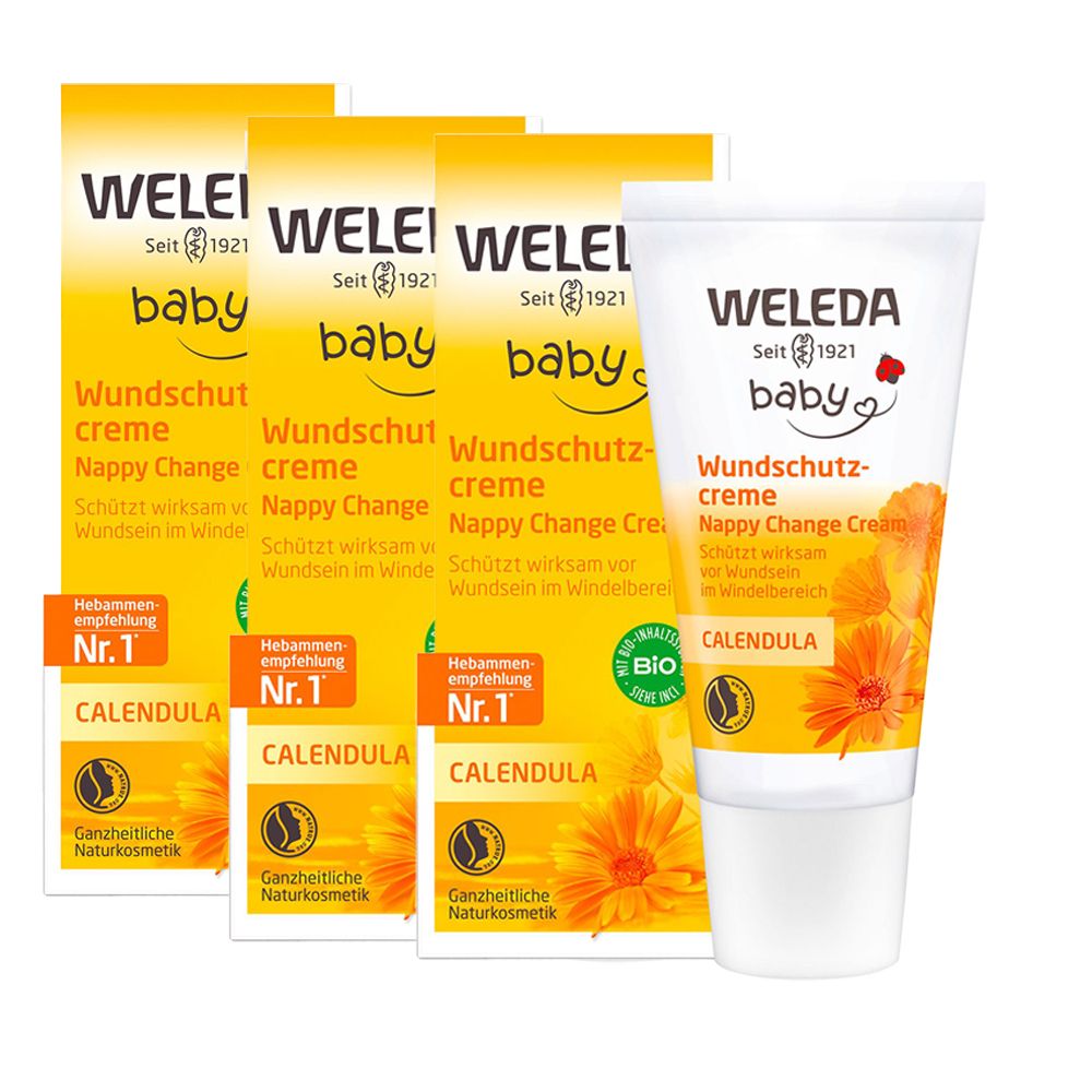 3x Weleda Calendula Wundschutzcreme 3x30 ml Creme