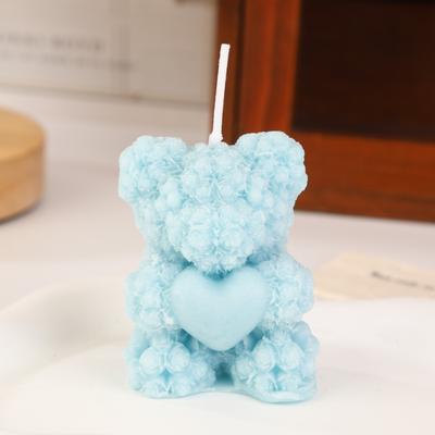 Multisell Products Hub Festival Rose Bear Scented Candle, Atmospheric Fragrance Souvenir For Home blue