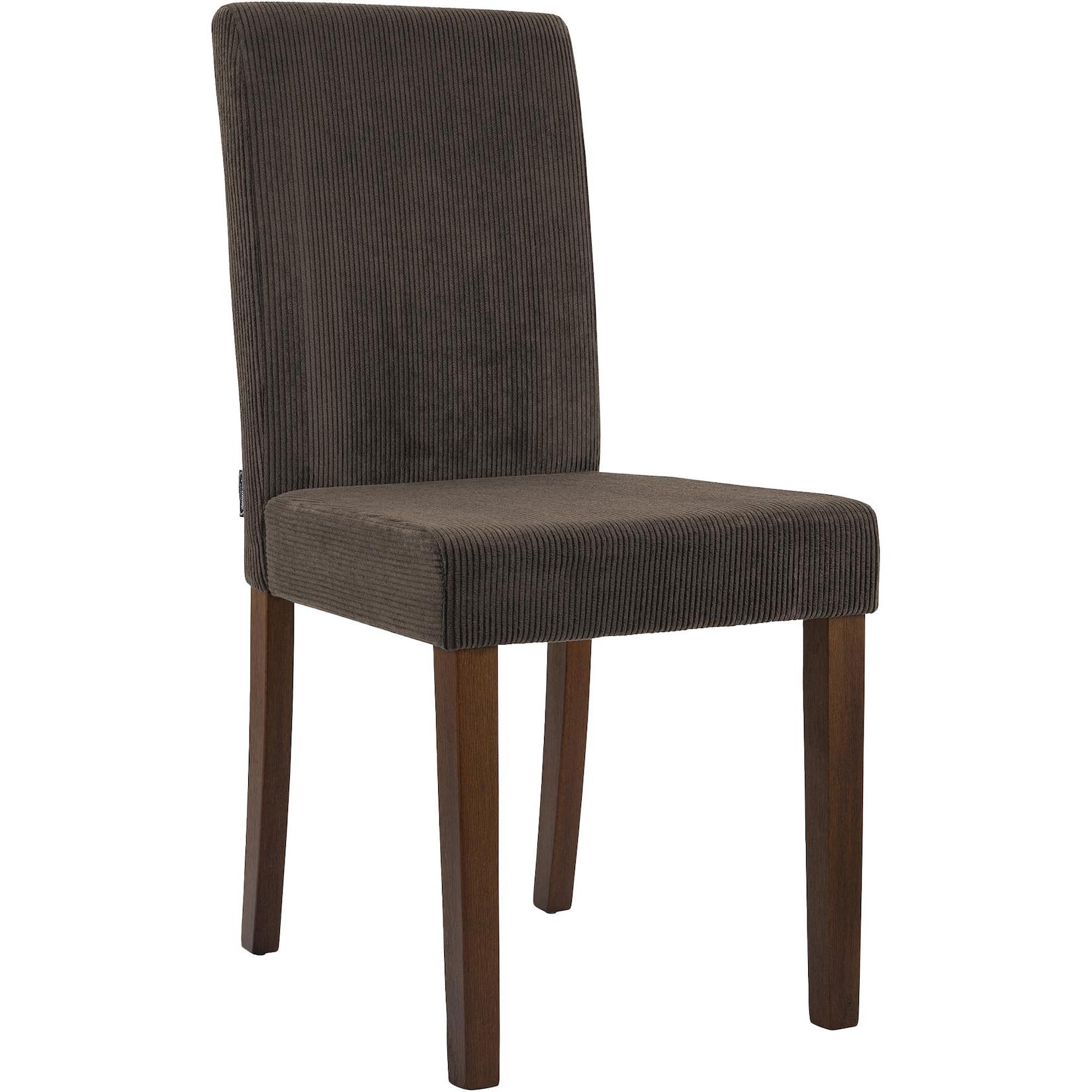 CLP Esszimmerstuhl Ina Cord antik dunkel - Farbe: braun, Gestellfarbe: antik-dunkel
