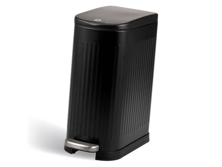 eluno Abfalleimer 10 Liter, schwarz, Schwarz, Metall, 17x39.5x33 cm, Haushalt & Reinigung, Reinigung, Mülleimer & Abfallsammler