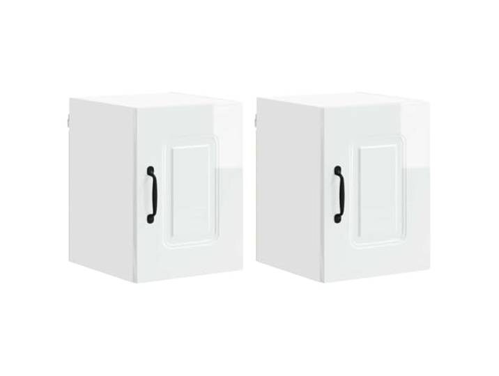 IBUQDDV Geschirrspülerfront Kalmar 2 STK. Hochglanz Weiß Holzwerkstoff Küchenschrank, rechteckige Form, großer Stauraum, einfache Montage, Innenbereich, moderne Küche, elegantes Design