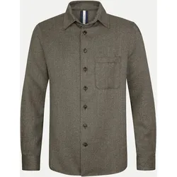 Overshirt aus Woll-Mix Braun M