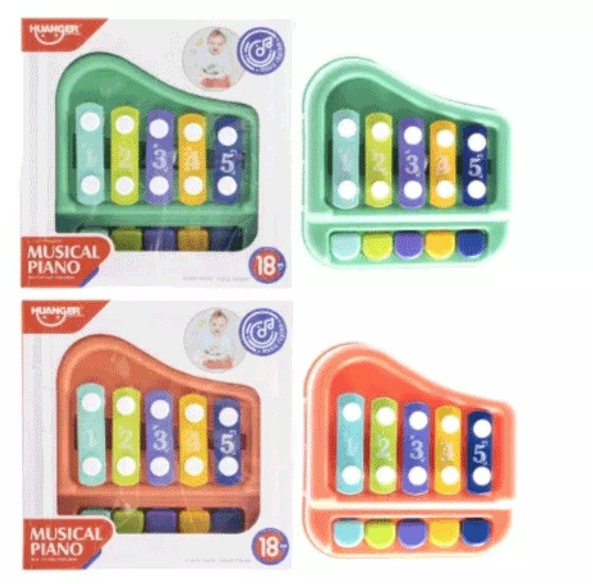 Kids Fun Jono Toys Xylofoon piano met 5 tonen