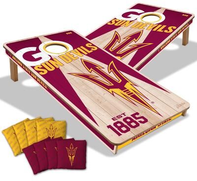 Skip's Garage Arizona State Sun Devils NCAA 2x4 Cornhole Board Set