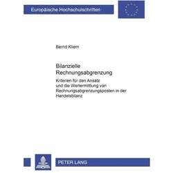 Bilanzielle Rechnungsabgrenzung, Fachbücher von Bernd Kliem