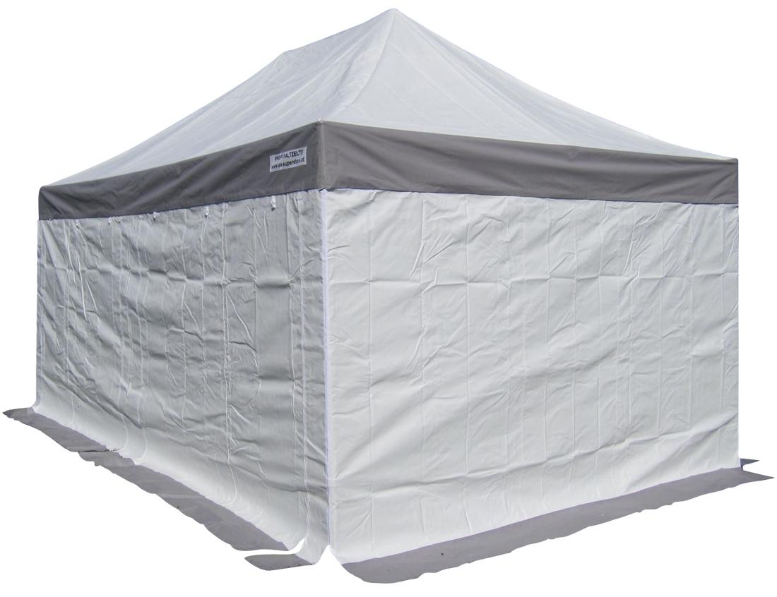 ALEOS. 3x6m ALU Profi Faltzelt Marktzelt Marktstand Tent 50mm Hex mit Metallgelenken u. PVC PLANEN FEUERHEMMENDEN