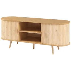Helloshop26 - Sideboard/Kommode/Aufbewahrungsmöbel 140 x 40 x 56 cm für Wohnzimmer Eingangsbereich Schlafzimmer mit Schiebetüren 03_0009037