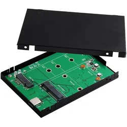 Exsys EX-3672 HDD / SSD-Gehäuse 2.5" Schwarz Speichergehäuse, Festplattengehäuse, Schwarz
