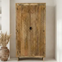 Schrank Mango Massivholz 180cm Massivholzschrank Kleiderschrank Mehrzweckschrank