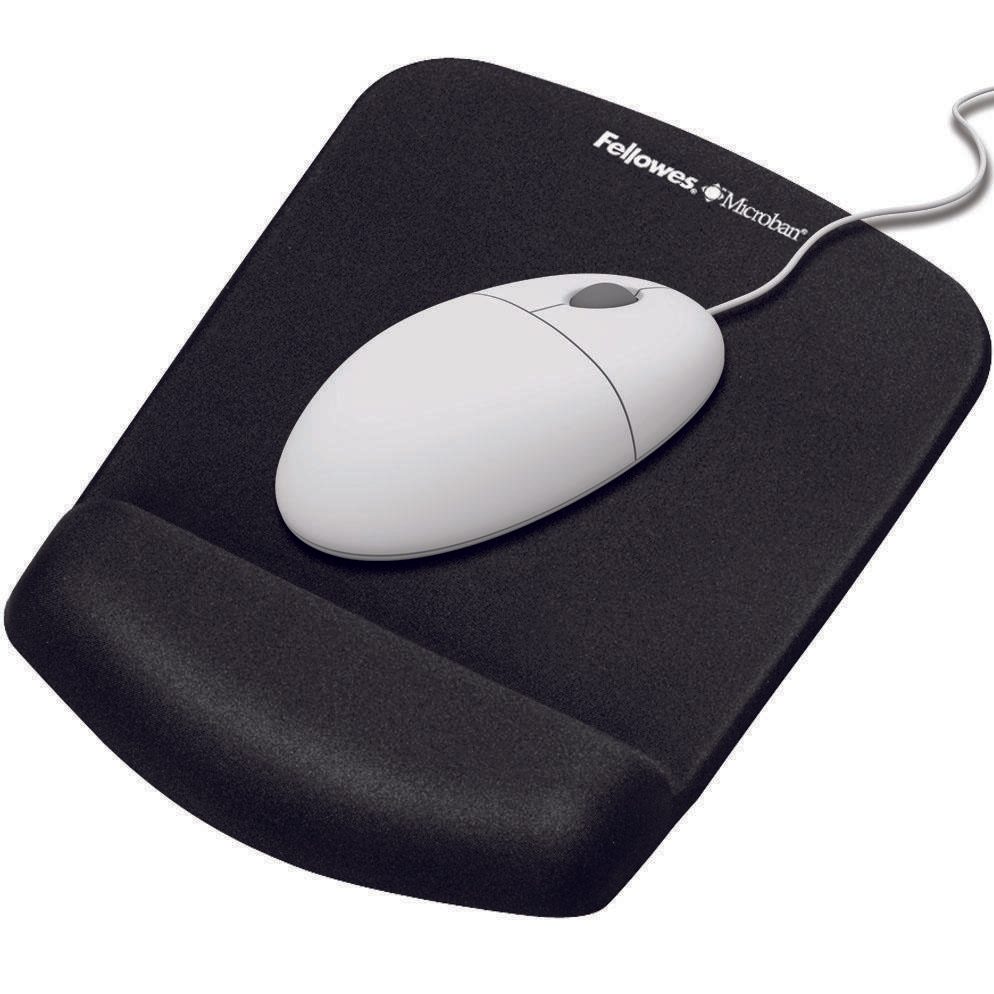 Fellowes Mousepad mit Handgelenkauflage PlushTouch schwarz 9252003