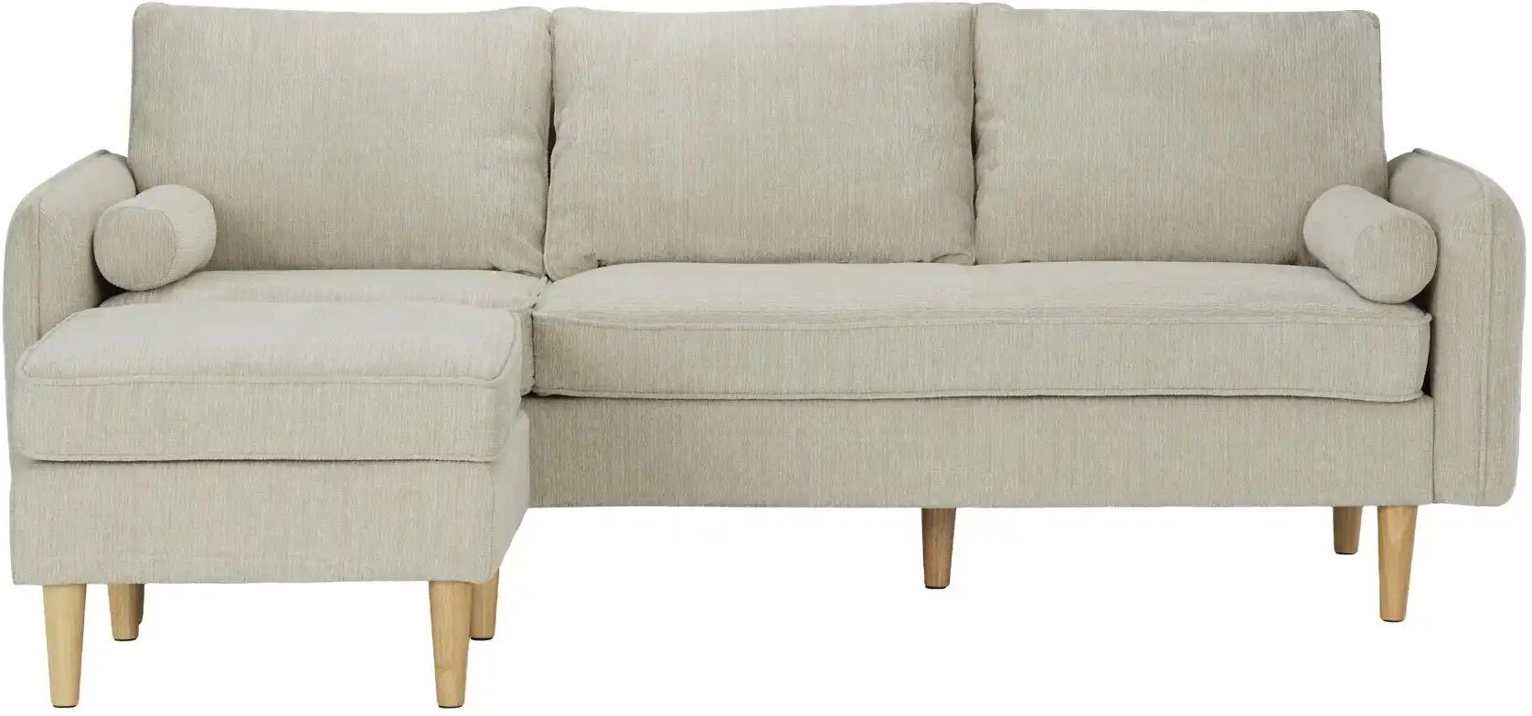 Höffner Sofa mit Hocker  Quinn ¦ grau ¦ Maße (cm): H: 83