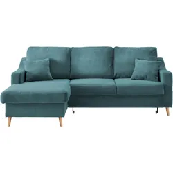 Ecksofa Valentina Petrol Cord