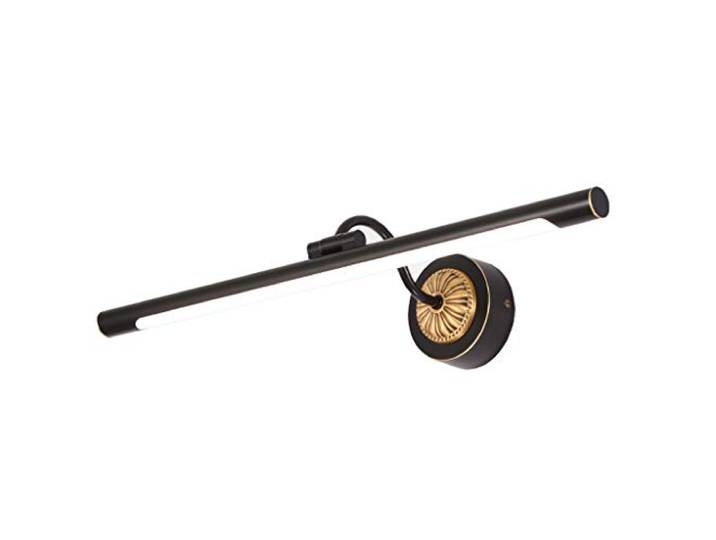 ACMHNC LED Spiegelleuchte Retro Messing Spiegellampe Vintage Antik Badlampe Bad wasserdichte Wandleuchte Schminklicht Für Spiegel Schminktisch Badzimmer,Neutralweiß 4000K,Schwarz,L56CM/11W