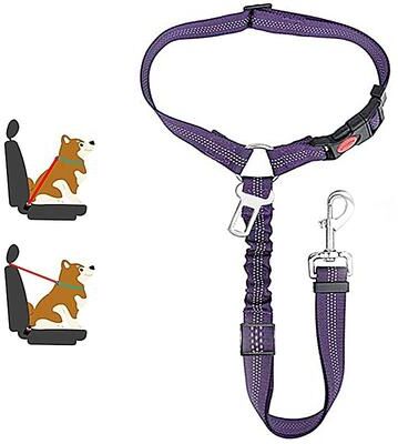 Uplifted Finds New Solid Two in one Dog Harness Leash Adjustable Pet Backseat Safety Belt purple