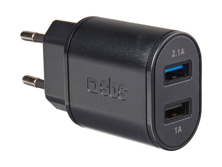 SBS USB-Reiseladegerät mit Eurostecker 2.1 A