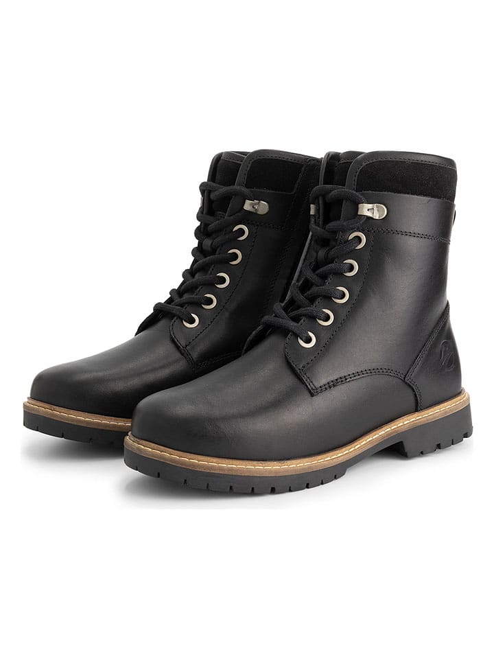 TRAVELIN' Leder-Boots "Larvik" in Schwarz - 40