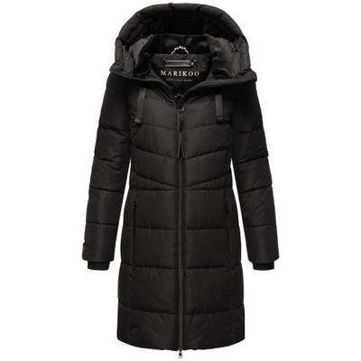 Winterjacke MARIKOO "Natsukoo XVI", Damen, Gr. XXL, schwarz, Obermaterial: 100% Polyester, Jacken Winterjacke, Stepp Mantel mit großer Kapuze, Topseller