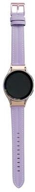 Everyday Crate Samsung Galaxy Watch 5 Genuine Leather Watch Band 40mm 44mm Grooved Replacement Strap purple