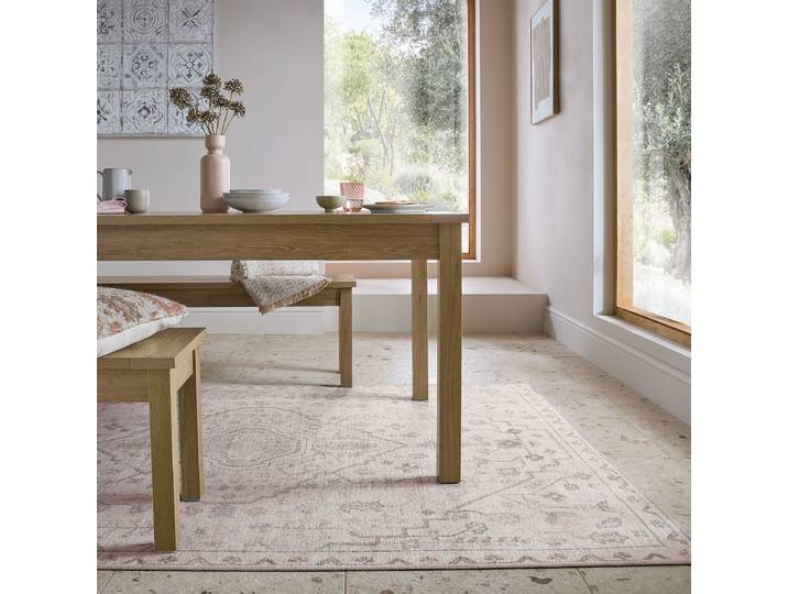 Kurzflorteppich Teo Traditional Beige 190 x 290cm Polyester