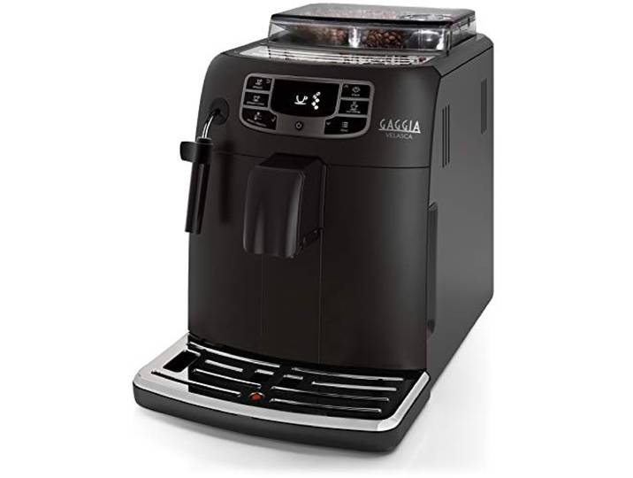 Gaggia Velasca Black, Automatische Kaffeemaschine für Espresso und Cappuccino, Kaffeebohnen oder gemahlen, RI8260 / 01, 1000 W, Schwarz, 100% Made in Italy