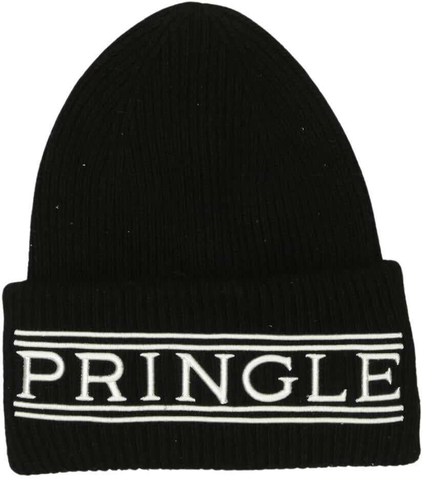 Pringle of Scotland Damen Hut oder Mütze, Schwarz, Gr. Onesize, Synthetik / Wolle - Second Hand