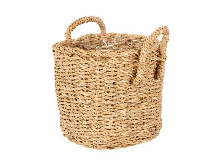 Übertopf Korb Ø23xH18.5CM m.H. Nuss SG